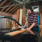 SawStop PCS Ryan using table saw with Outfeed Table